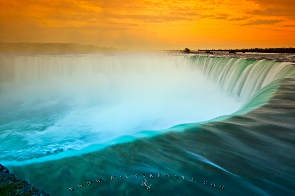 Wallpaper Background Niagara Waterfall Horseshoe Falls Sunset