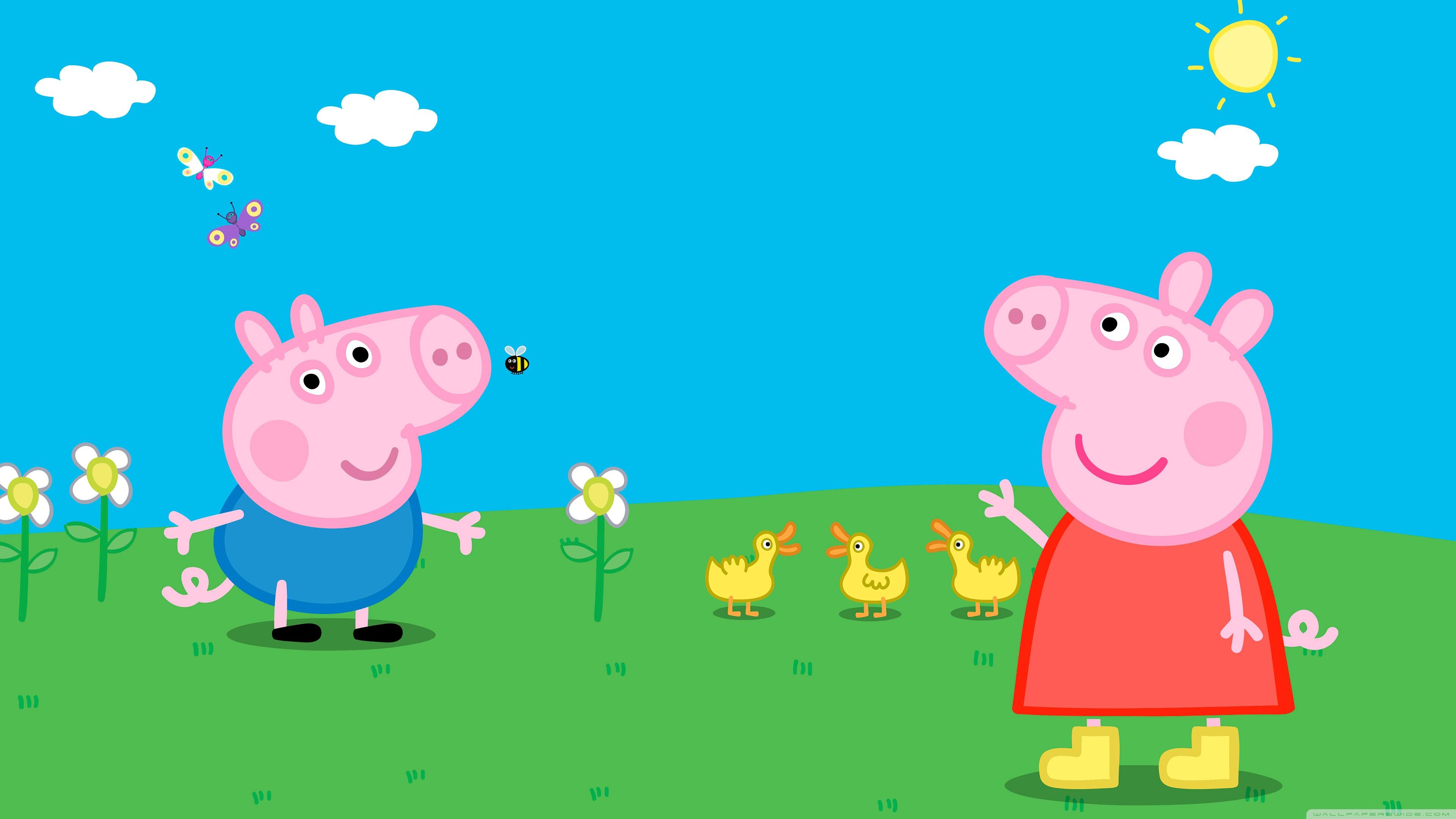 George Pig And Peppa Ultra HD Desktop Background Wallpaper For