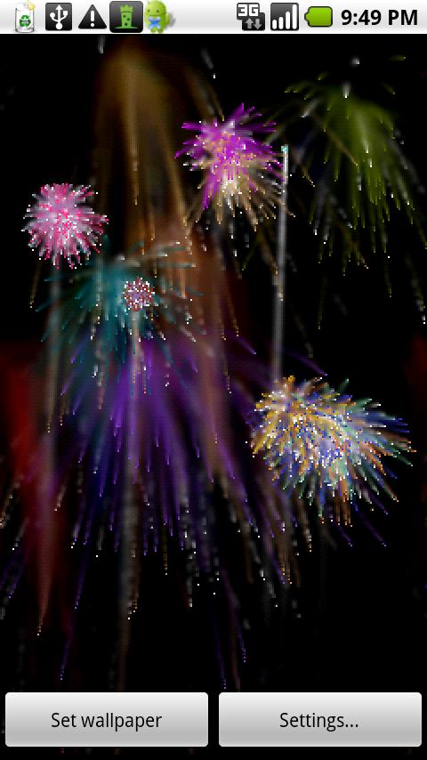 Live Wallpaper Fireworks For Android