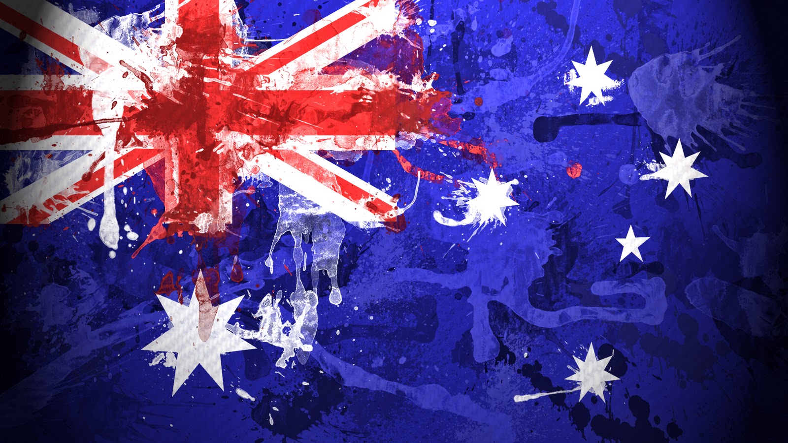 Australian Flag Paint Drawn HD Wallpaper