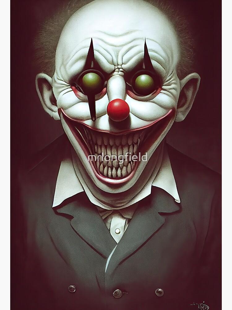 Funny Horror Clown Sticker For Sale By Mrlongfield