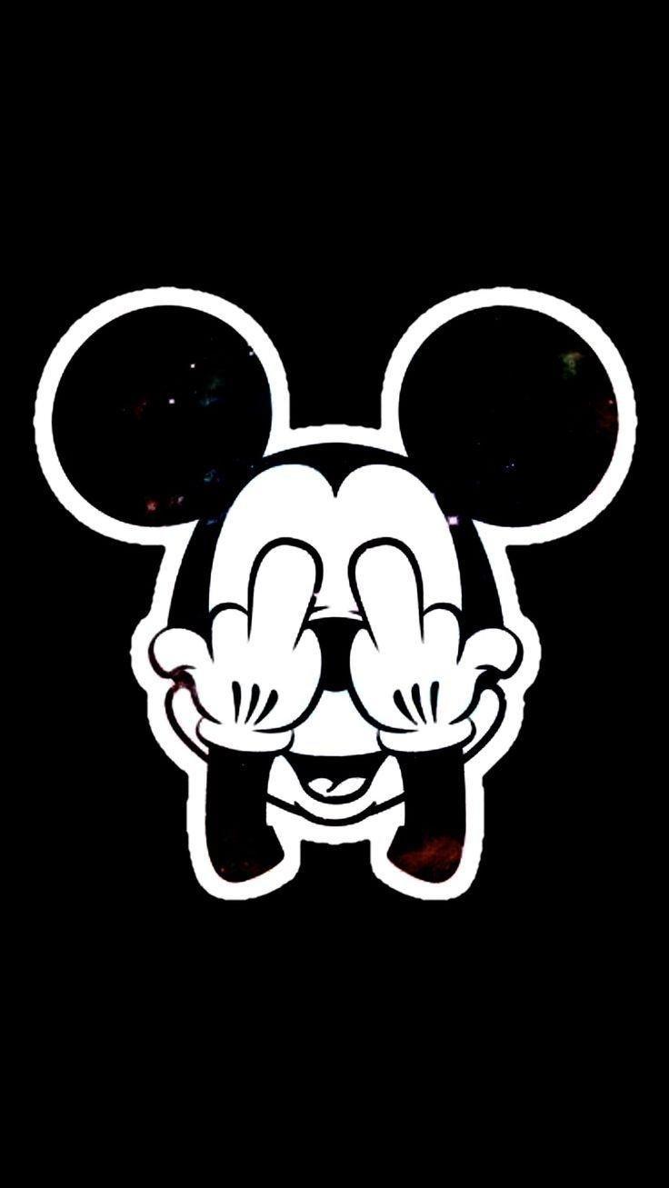 Aesthetic Black Mickey Mouse Wallpaper Mobcup