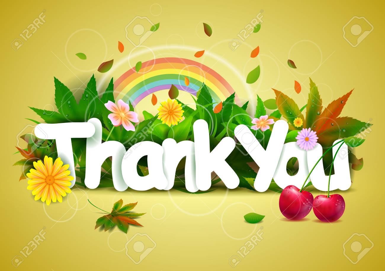 Vector Illustration Of Thank You Wallpaper Background Royalty