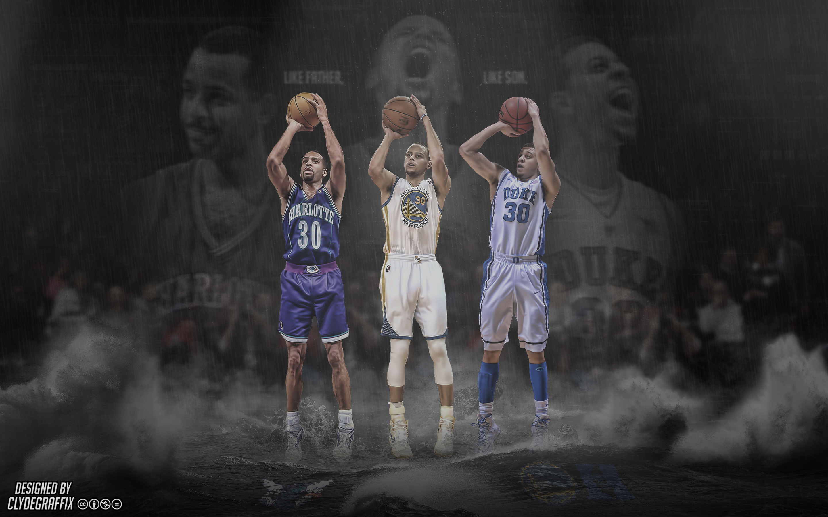 Recently made a wallpaper of the Curry family that I thought you guys