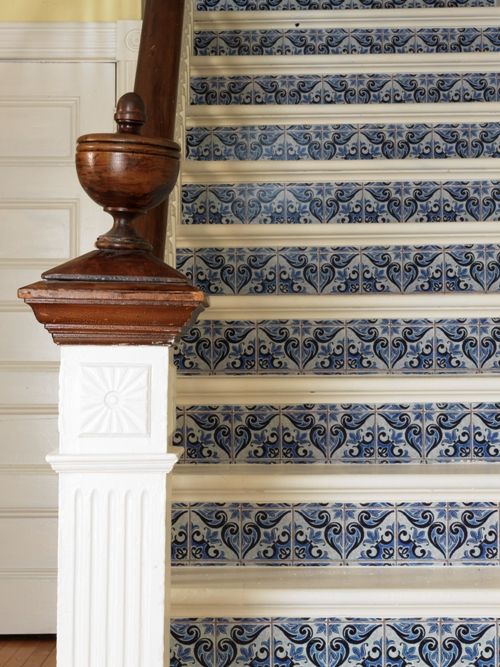 Wallpaper Stair Risers Stairs Mexican Staircases Style