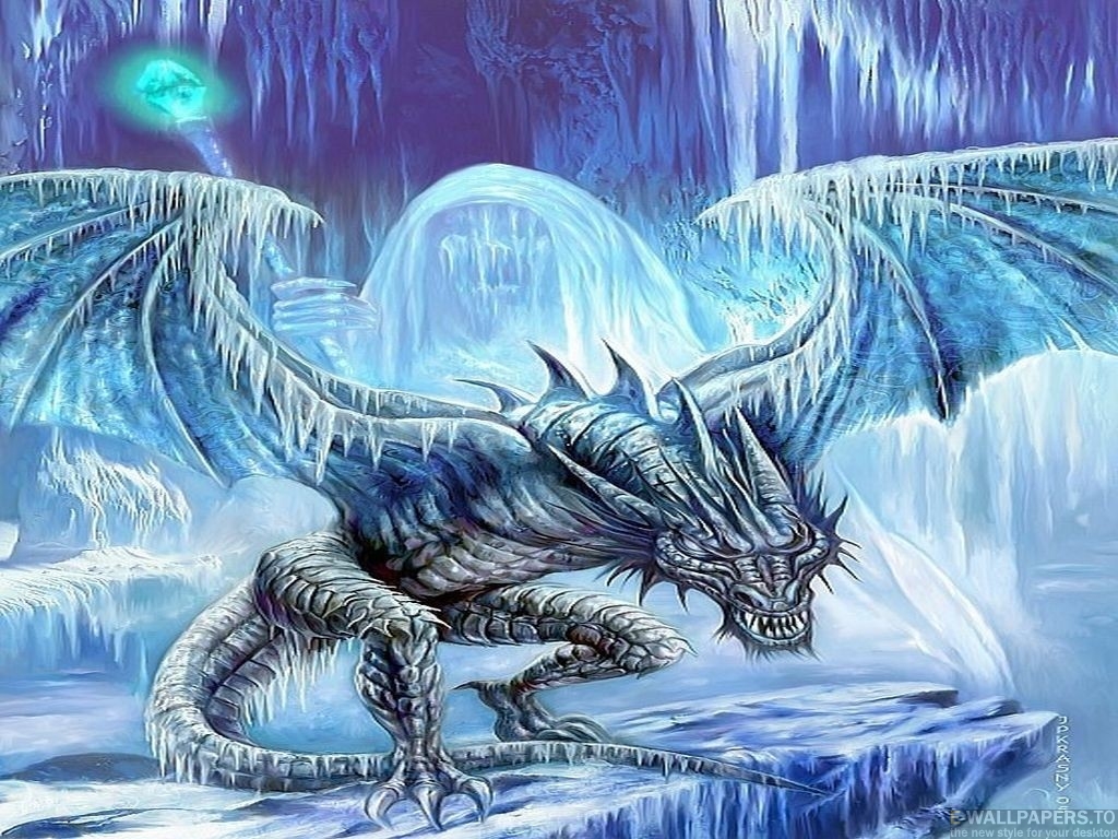 Ice Dragon Wallpaper Ice dragon wal
