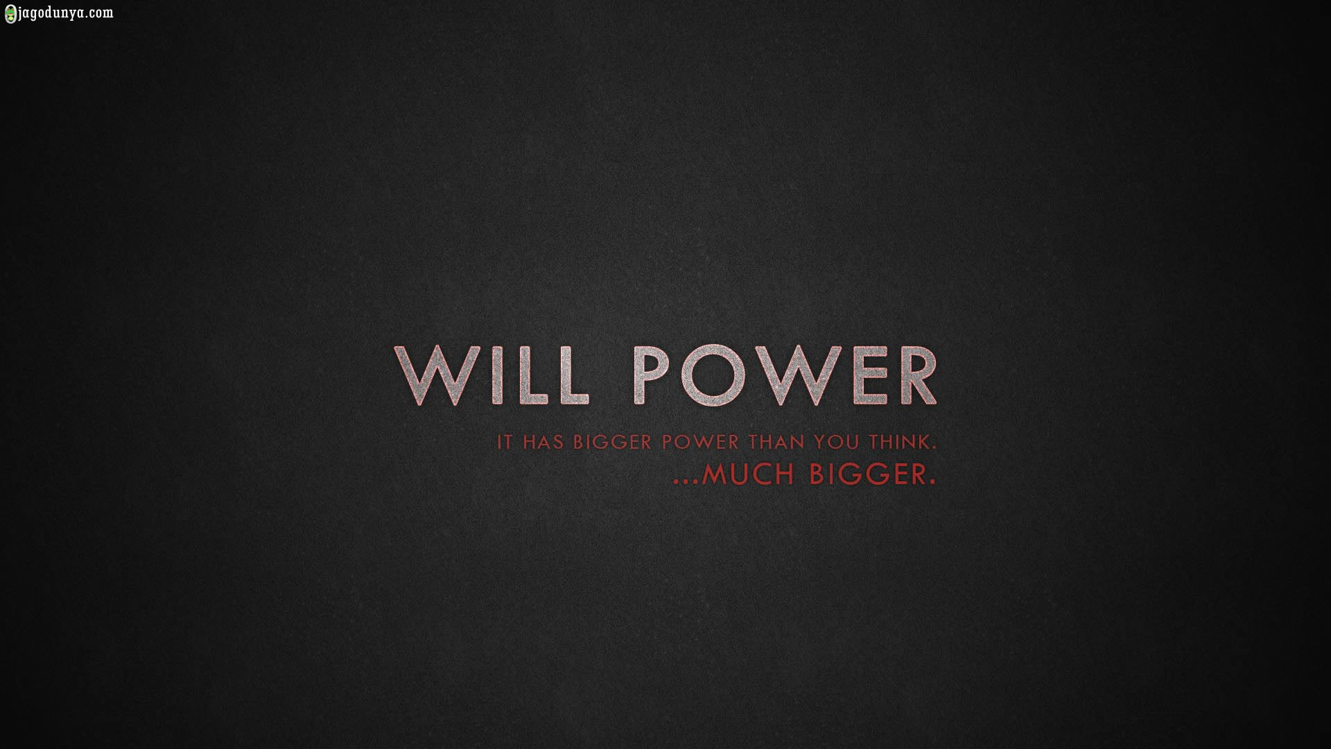 A motivational quote wallpaper emphasizing the power of will power