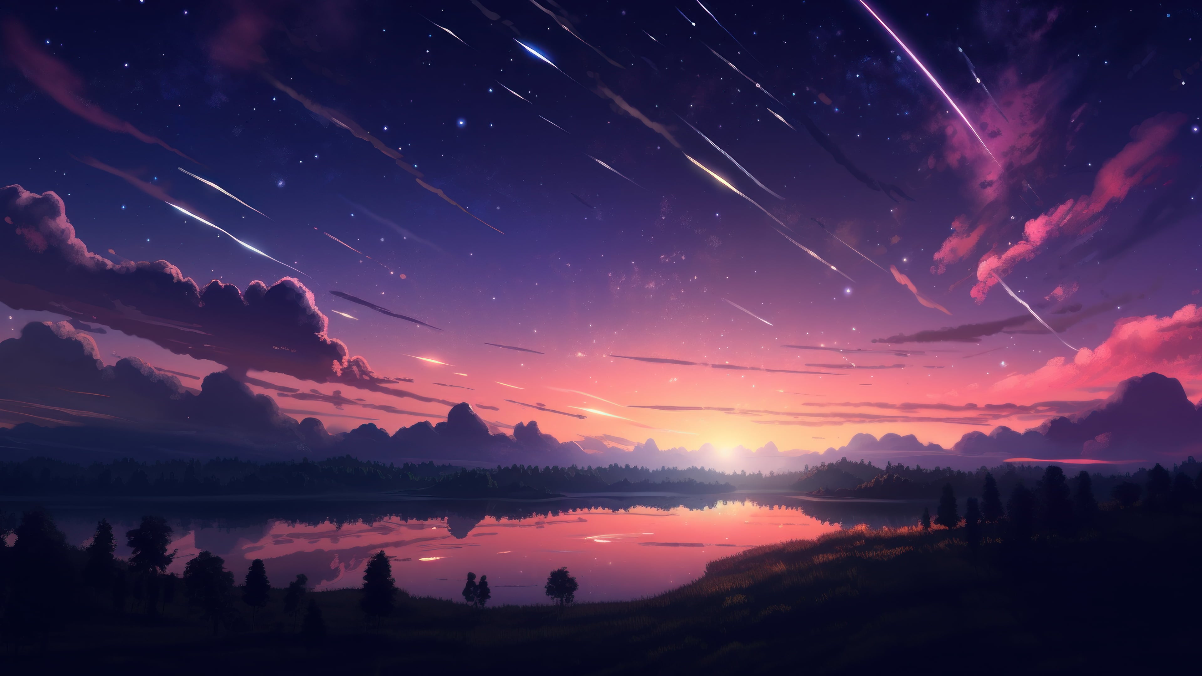 Anime Night Sky Wallpaper