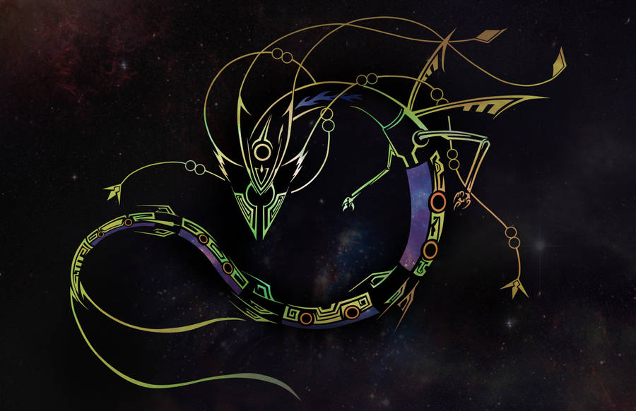 Pokemon Rayquaza Constellation Wallpaper
