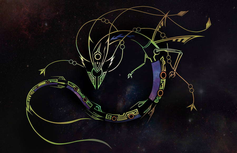 rayquaza and mega rayquaza (pokemon) drawn by tapwing