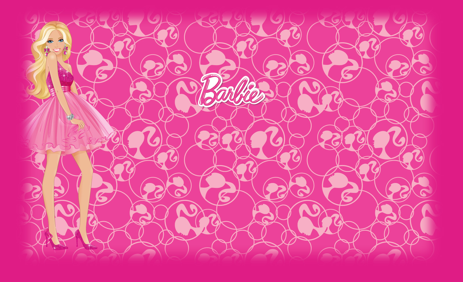 PVC Little Girls pink barbie kids wallpaper For Little girls bedroom  Size 57 Sq Ft