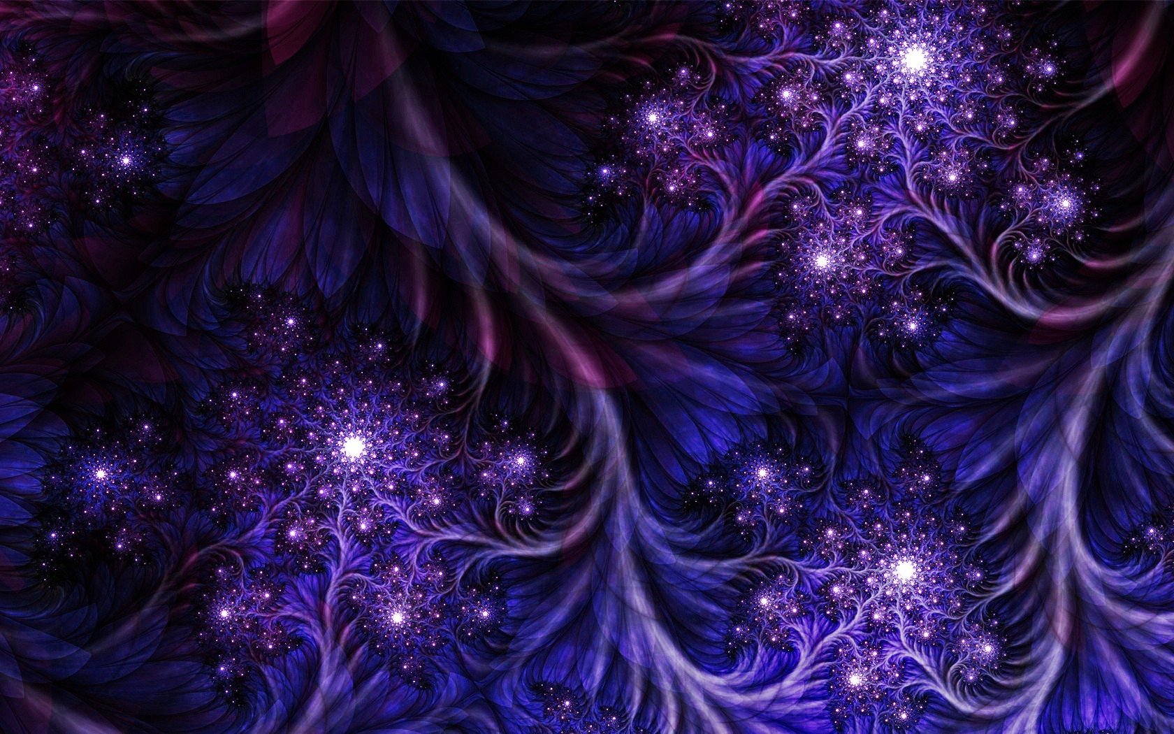 Abstract Dark Purple Fractal Wallpaper