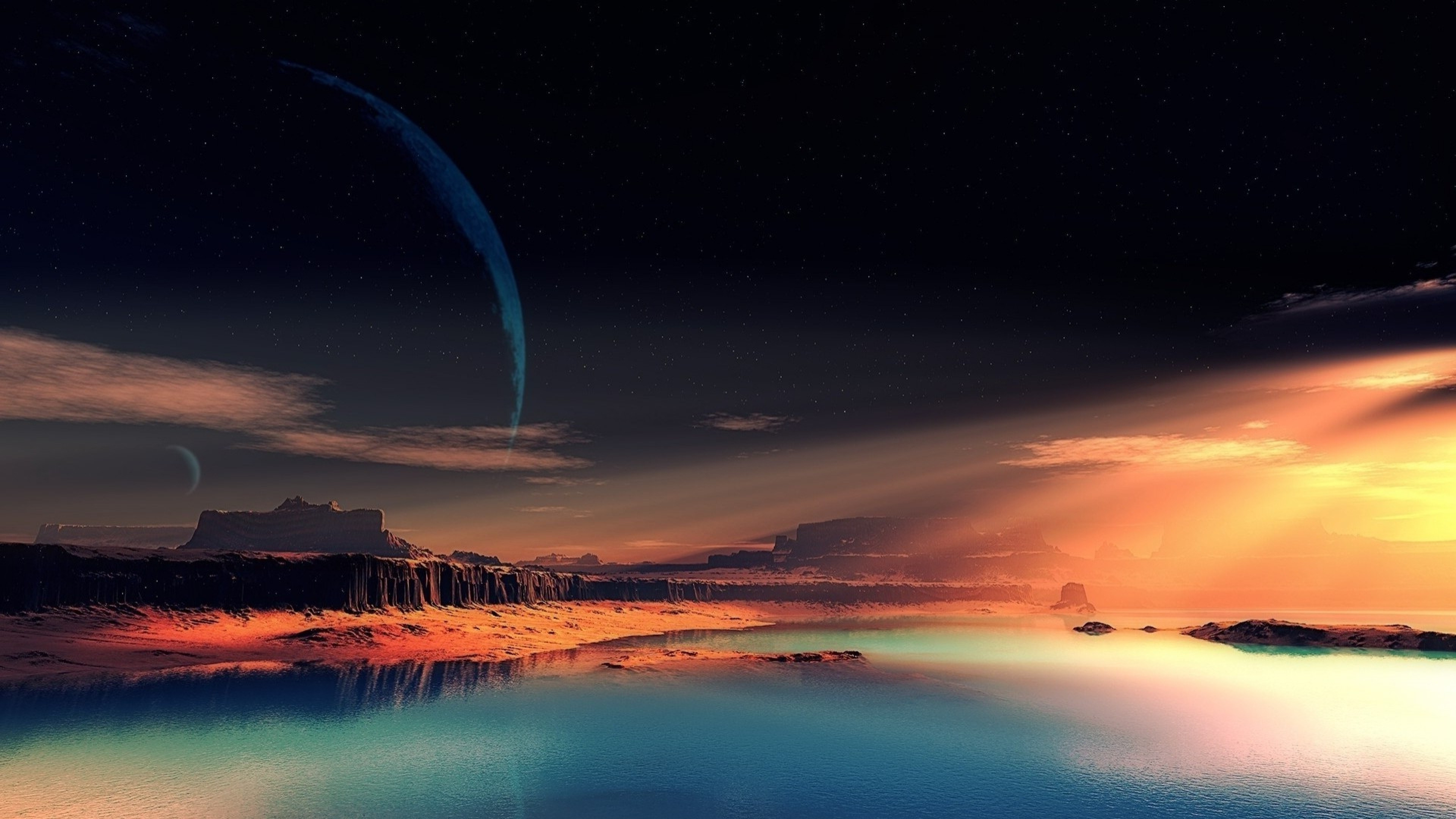 Nature Night Space 4k HD Wallpaper Image