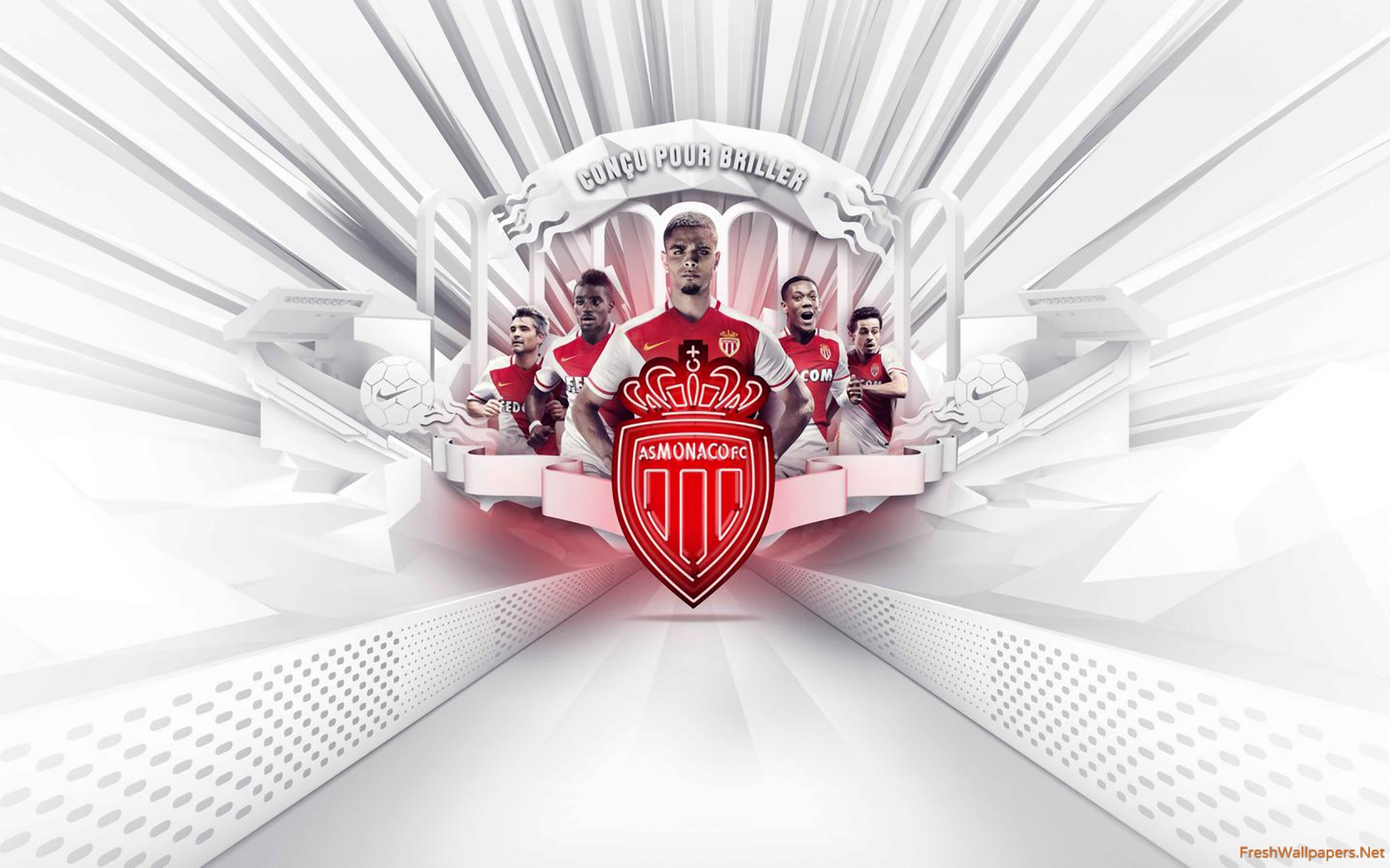 As Monaco Nike Football Home Kit Wallpaper