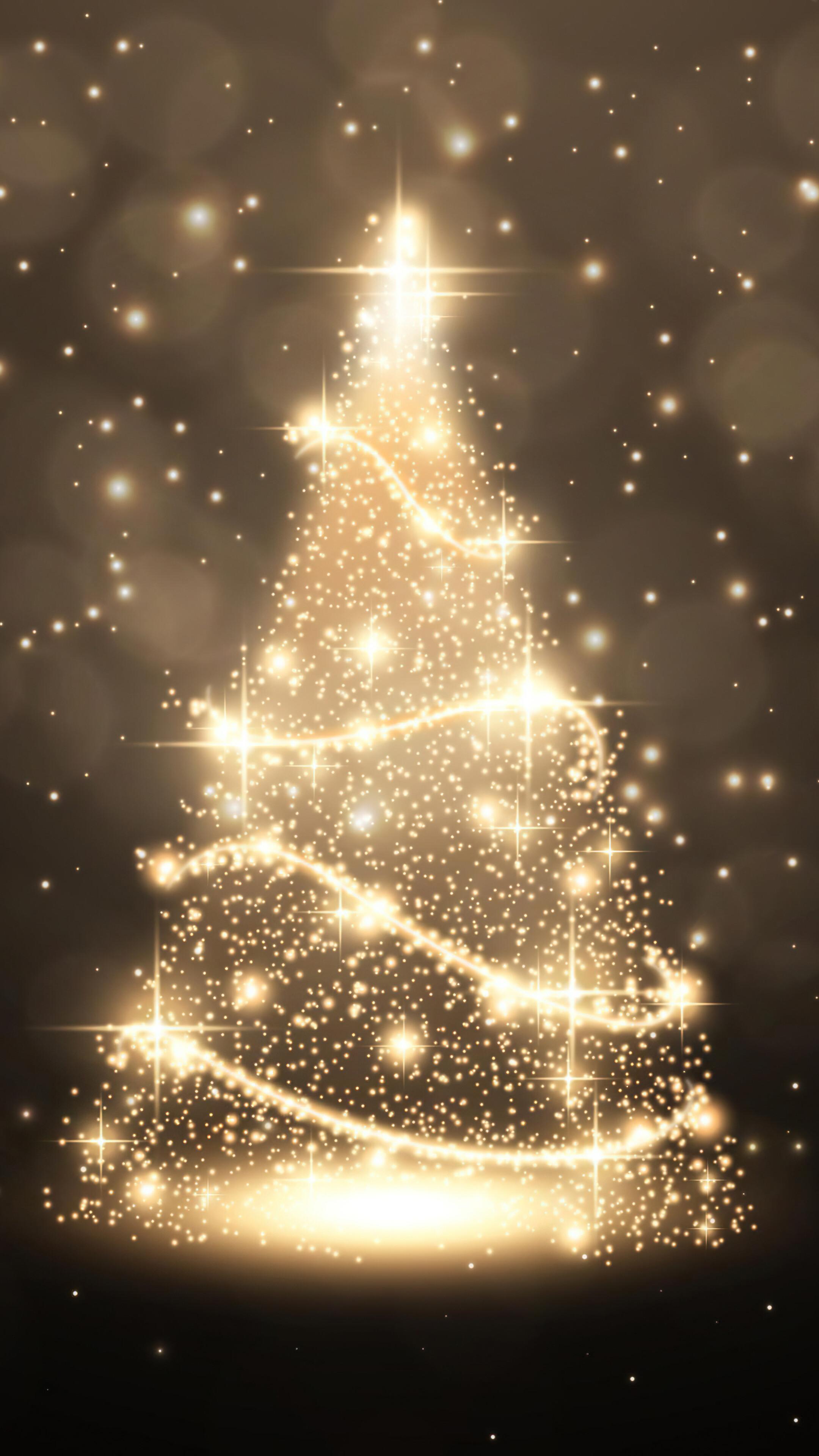 Glowing Christmas Tree 4K Wallpaper iPhone HD Phone 8120h