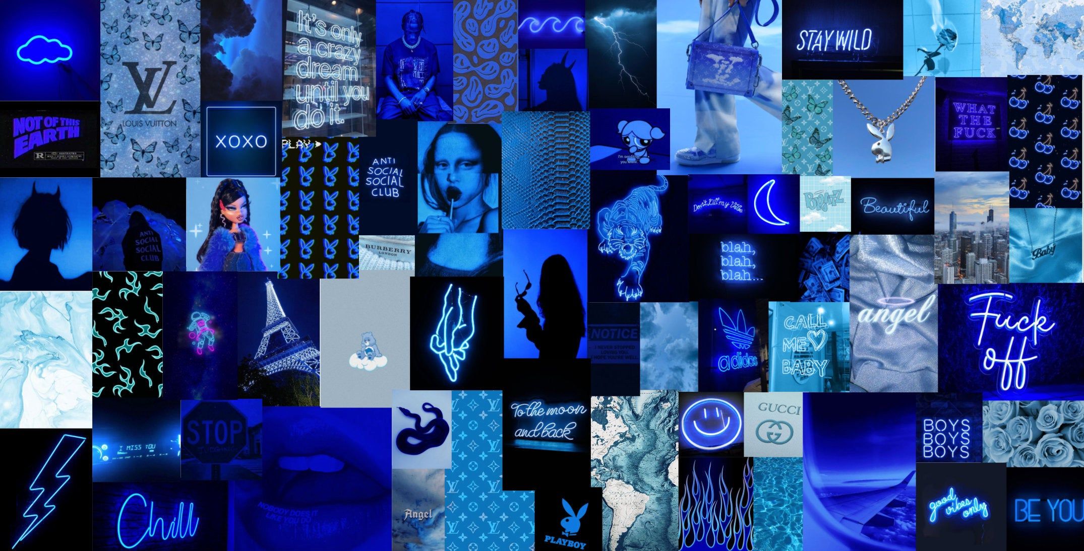 Cute Blue Wallpaper Laptop Computer Desktop iPhone