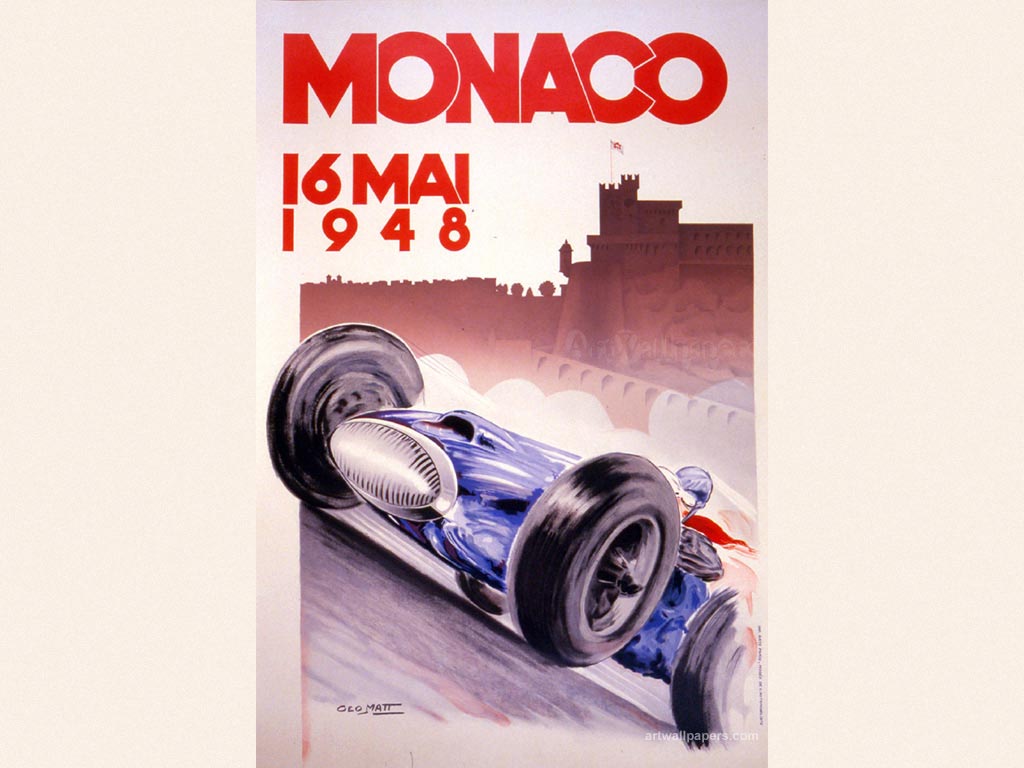 Monaco Grand Prix Poster Wallpaper Art Prints Pictures