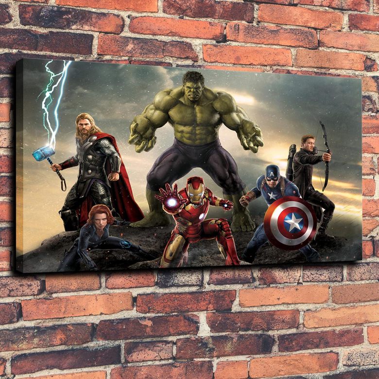 Avengers Marvel Team Ultron Movies HD Wallpaper Print Oil