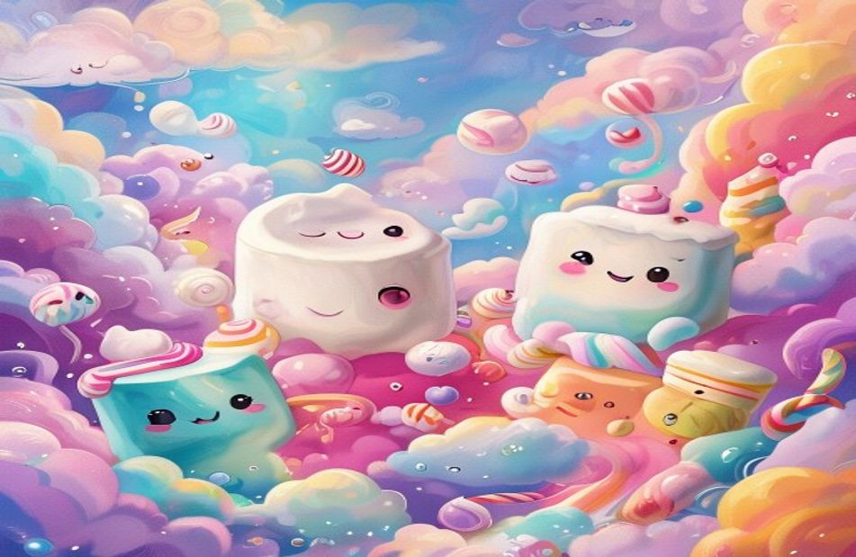 Cute Marshmallow Wallpaper