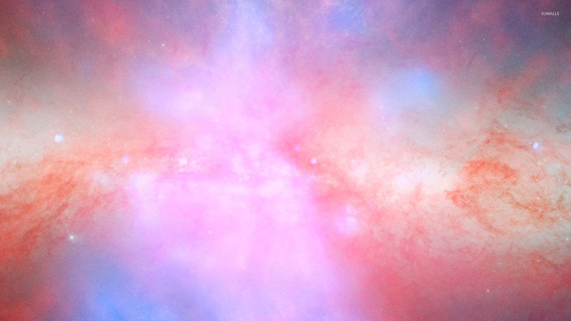 Blush Pink Nebula Wallpaper Space
