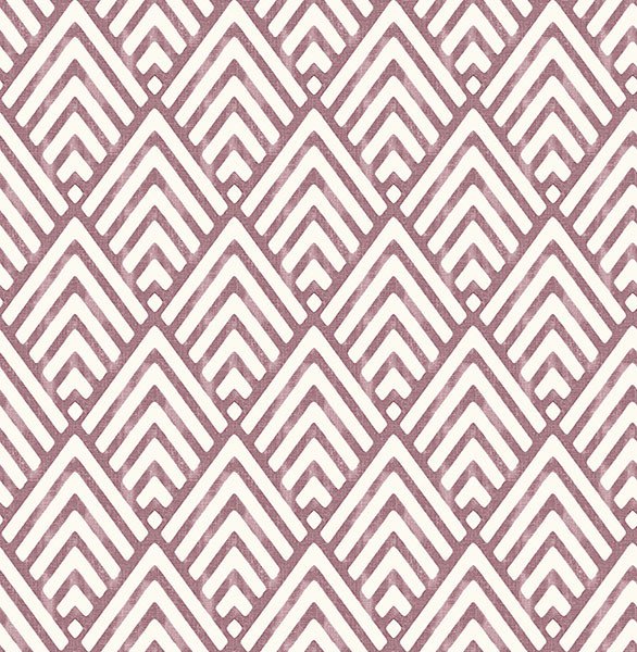 Symetrie Wallpaper Collection Vertex Burgundy Diamond Geometric
