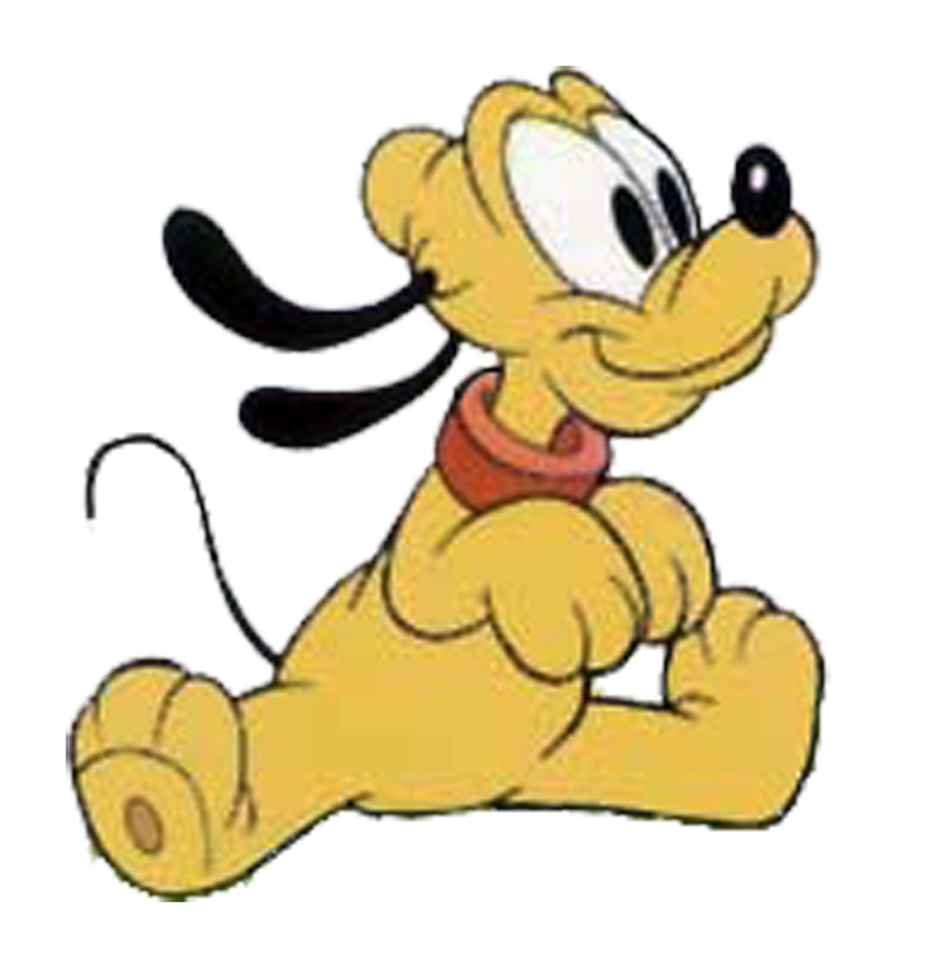 Disney Animal Characters Baby Pluto Cartoon Wallpaper