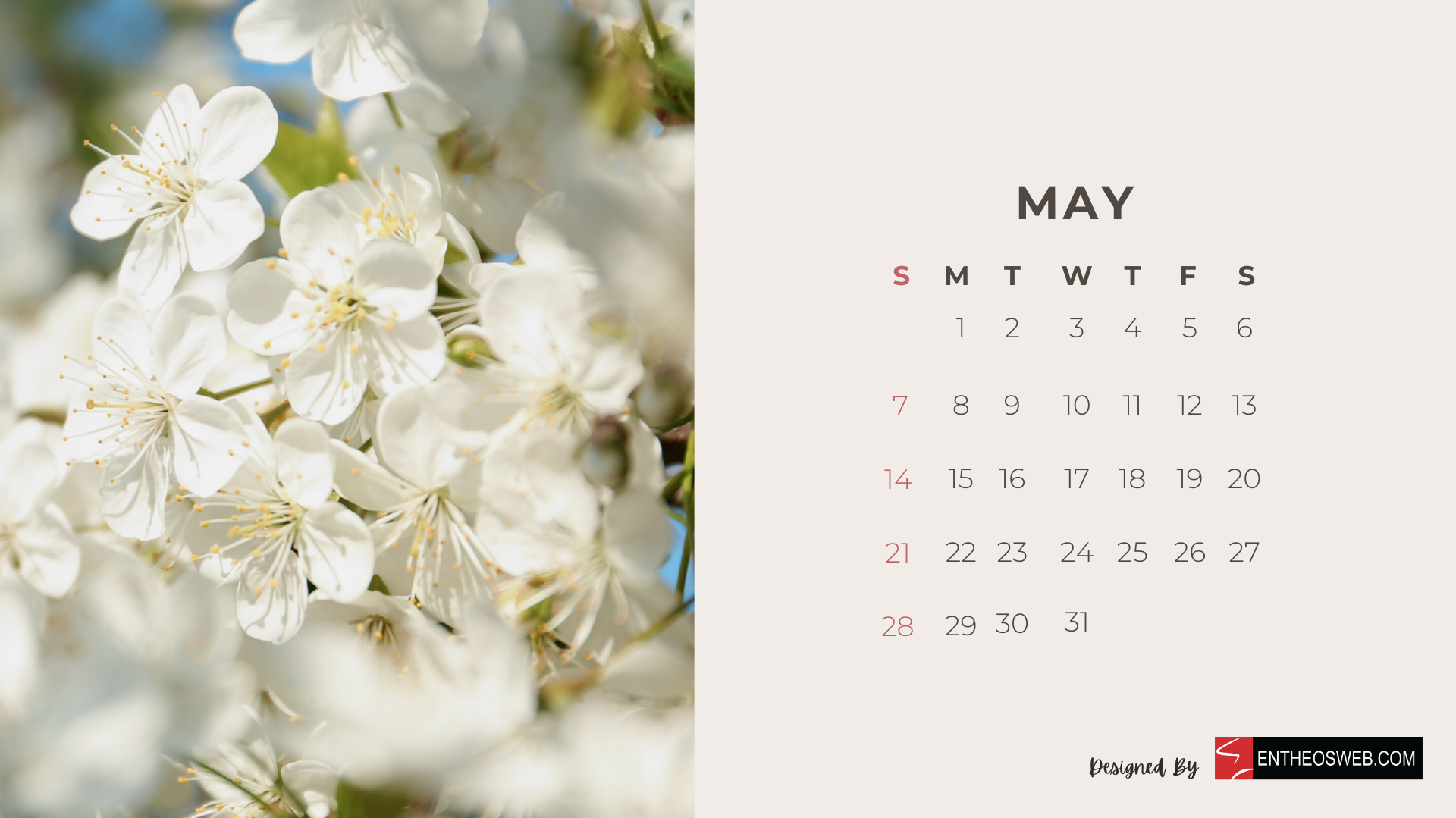 May Desktop Calendar Wallpaper EntheosWeb