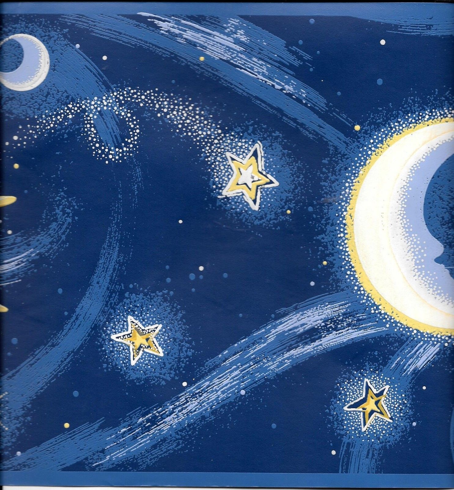 Glow In The Dark Moon And Stars Kids Feet Wallpaper Border