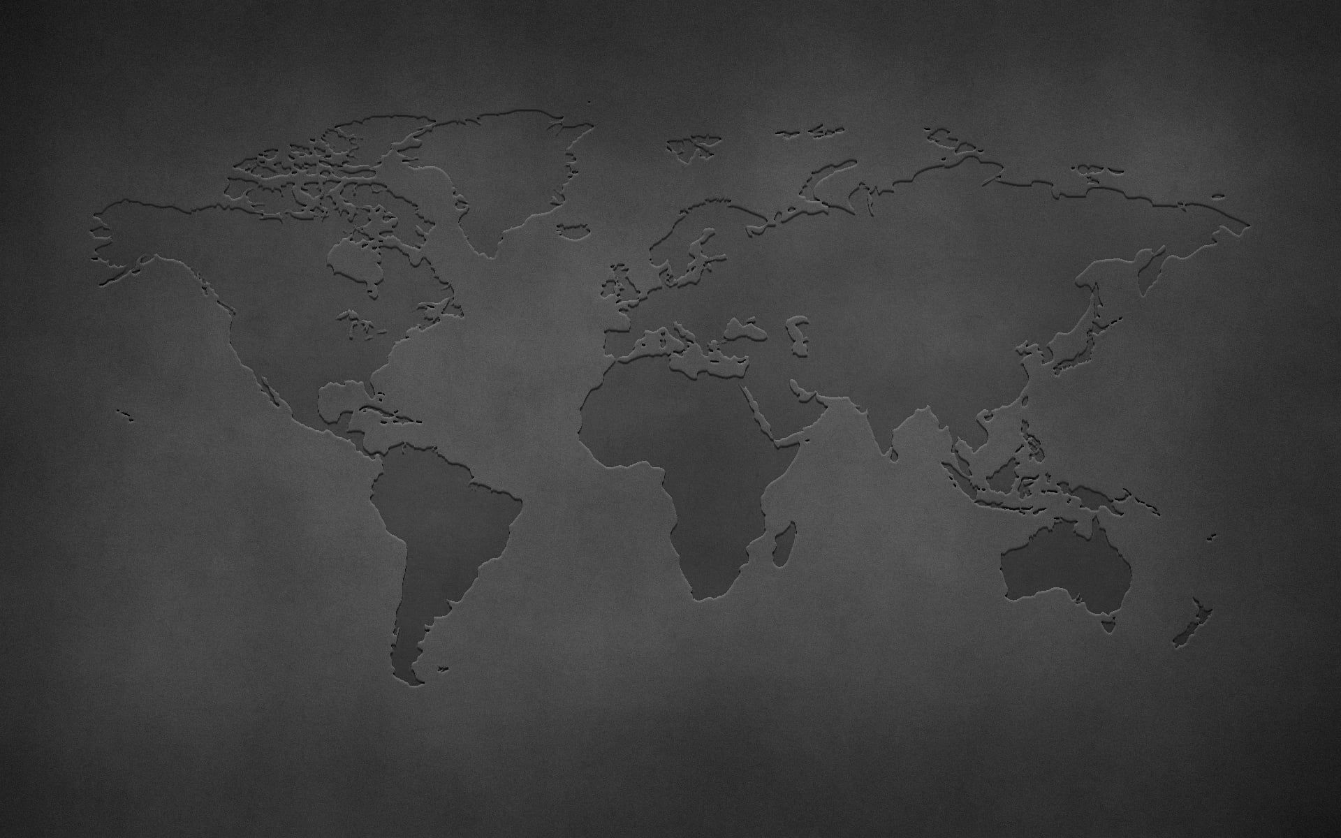 wall grey background world map the continent 1080P wallpaper