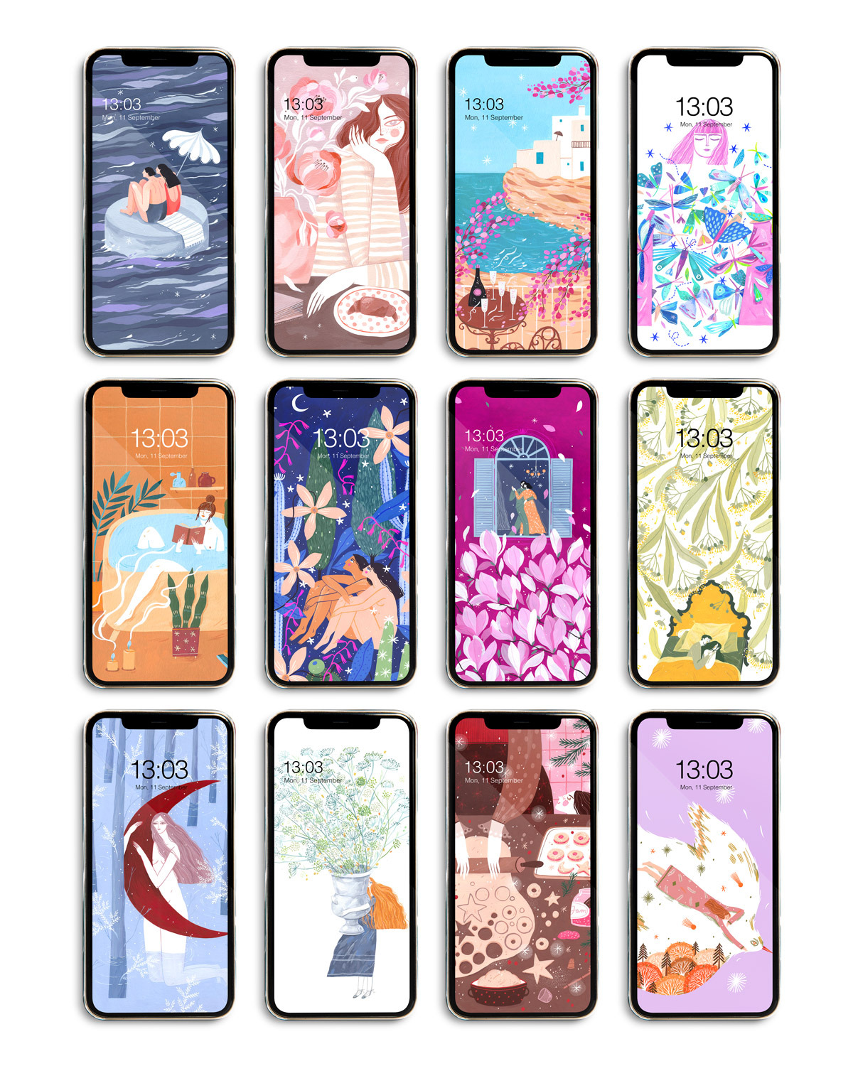 Illustrated Phone Wallpaper