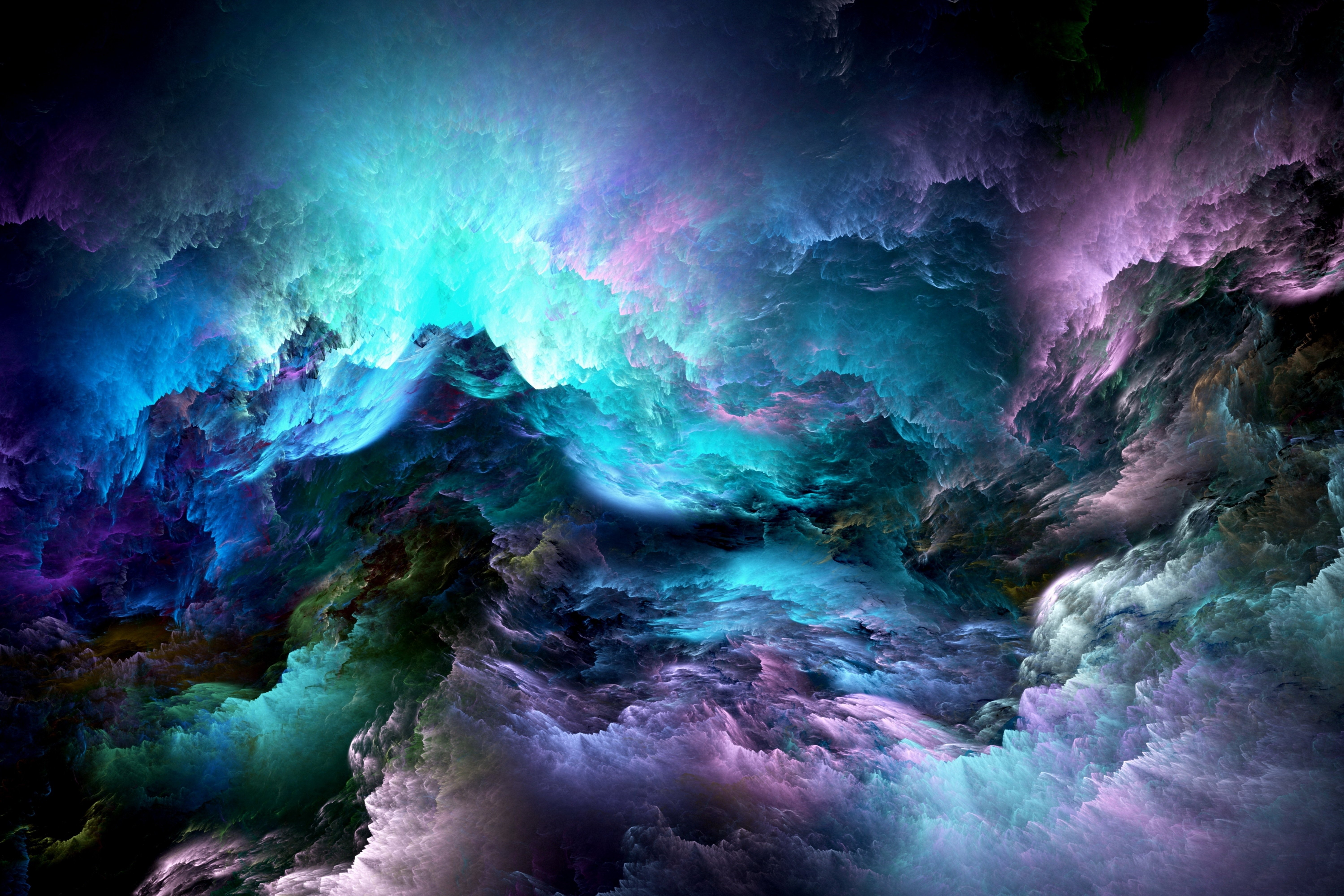 Abstract 3d Graphics Psychedelic Nebula Space D Wallpaper