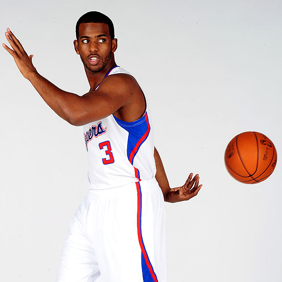 Chris Paul Strikes An Action Pose In His New Clippers Jersey