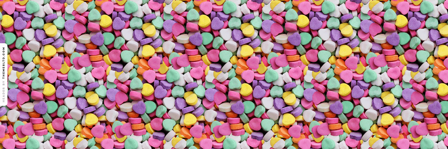 Cute Candy Love Hearts Header   Food Wallpapers