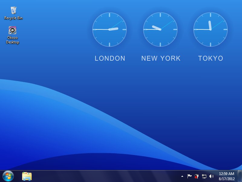 Time Zones Desktop Clock Wallpaper   This vibrant desktop background