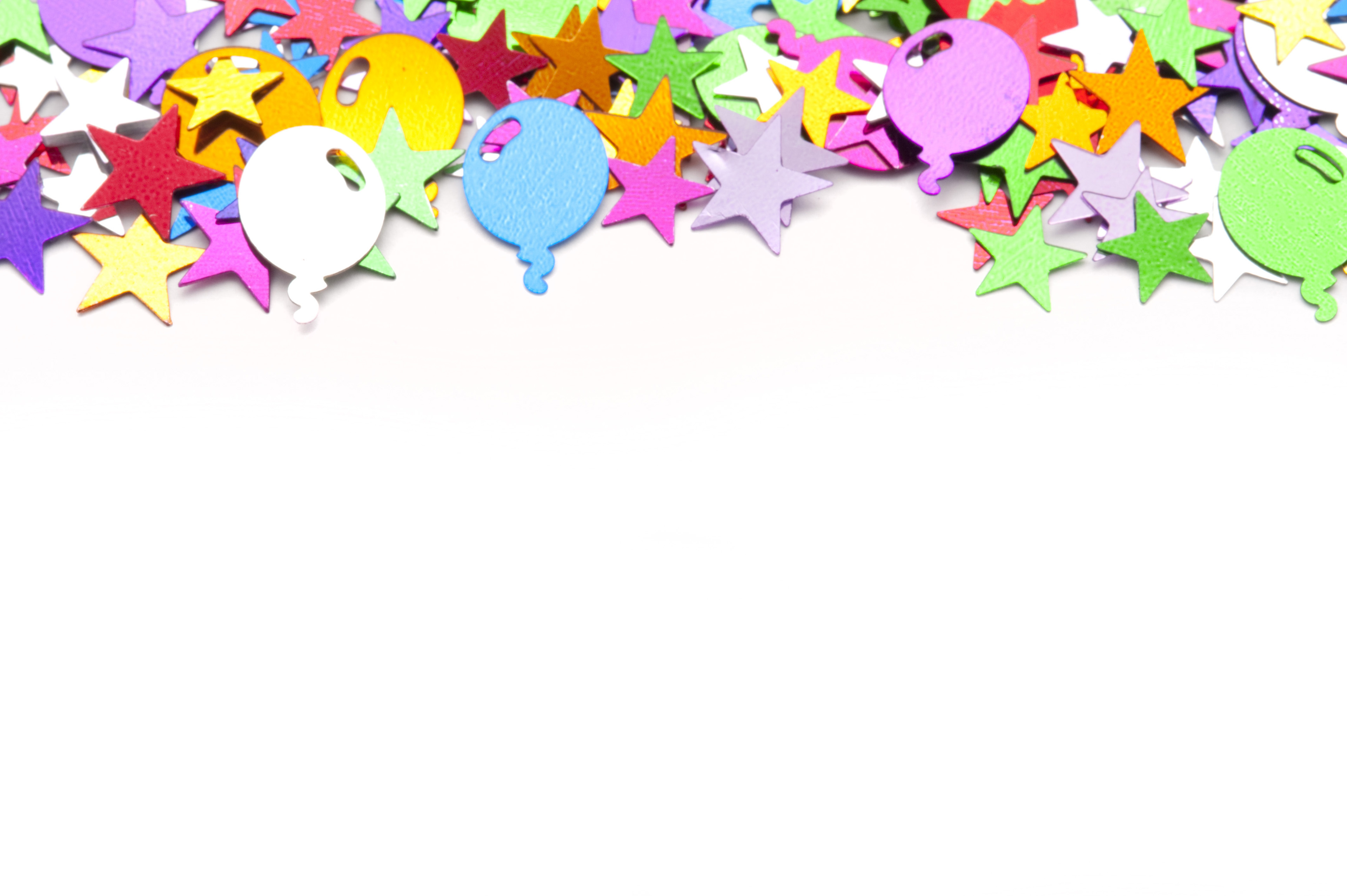Image Of BirtHDay Party Background With Stars And Balloons
