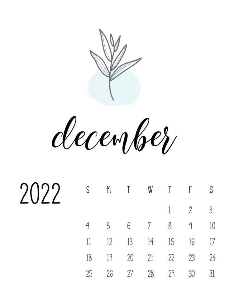 Free Printable Botanical Calendar 2022   in