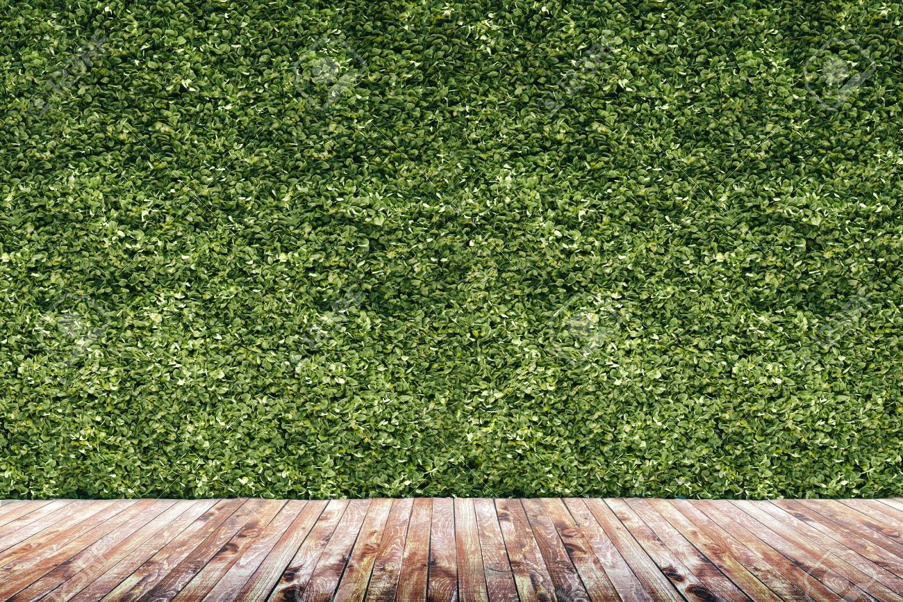 3d Render Of Green Vertical Garden Wall Background Stock Photo