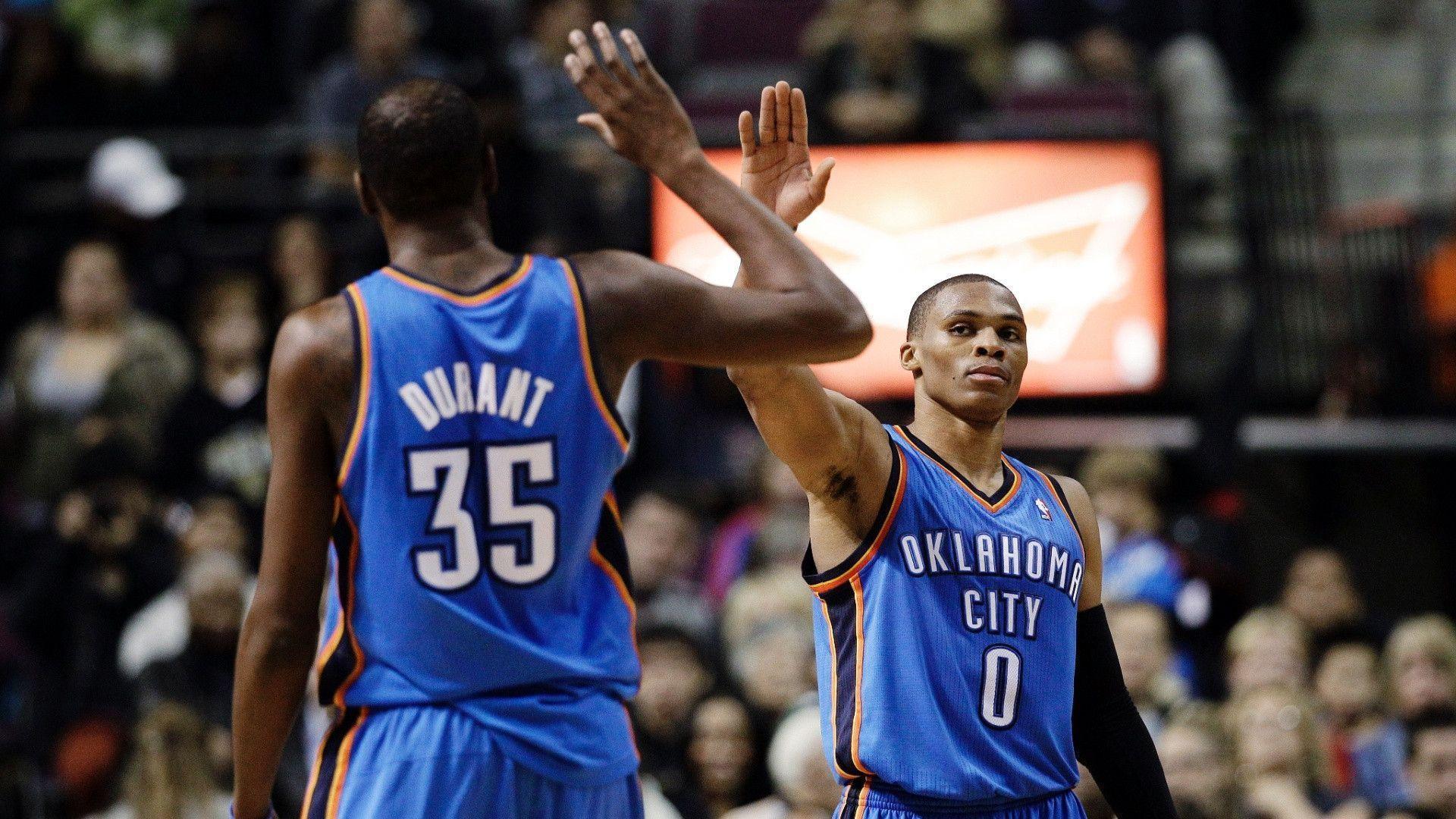 Kevin Durant And Russell Westbrook Wallpaper At