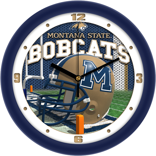 Montana State Bobcats Football Helmet Wall Clock