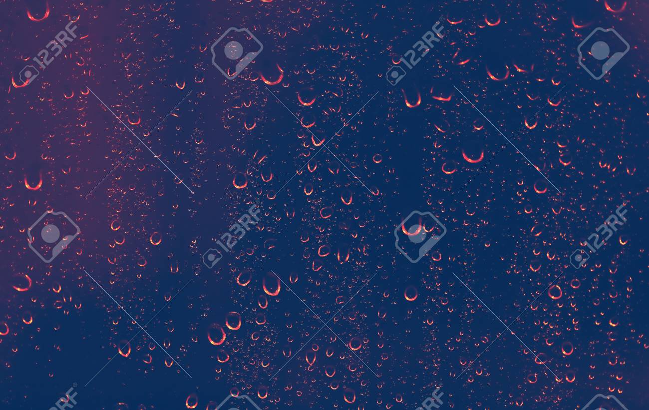 Free download Rainy Night Background Rain Drops In Red Light On The 