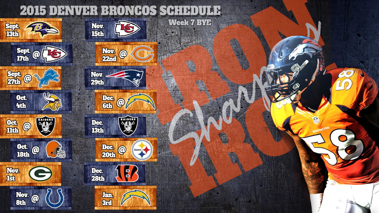 2015 Denver Broncos Schedule Wallpaper WallpaperSafari