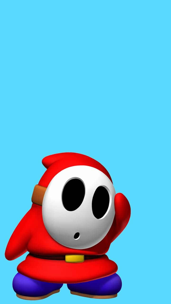 Timid Animated Character Blue Wallpaper