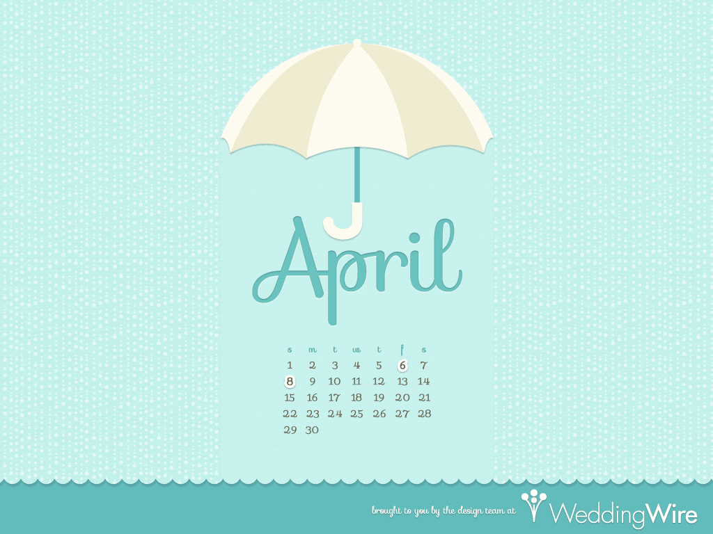 April Showers Wallpaper Calendar