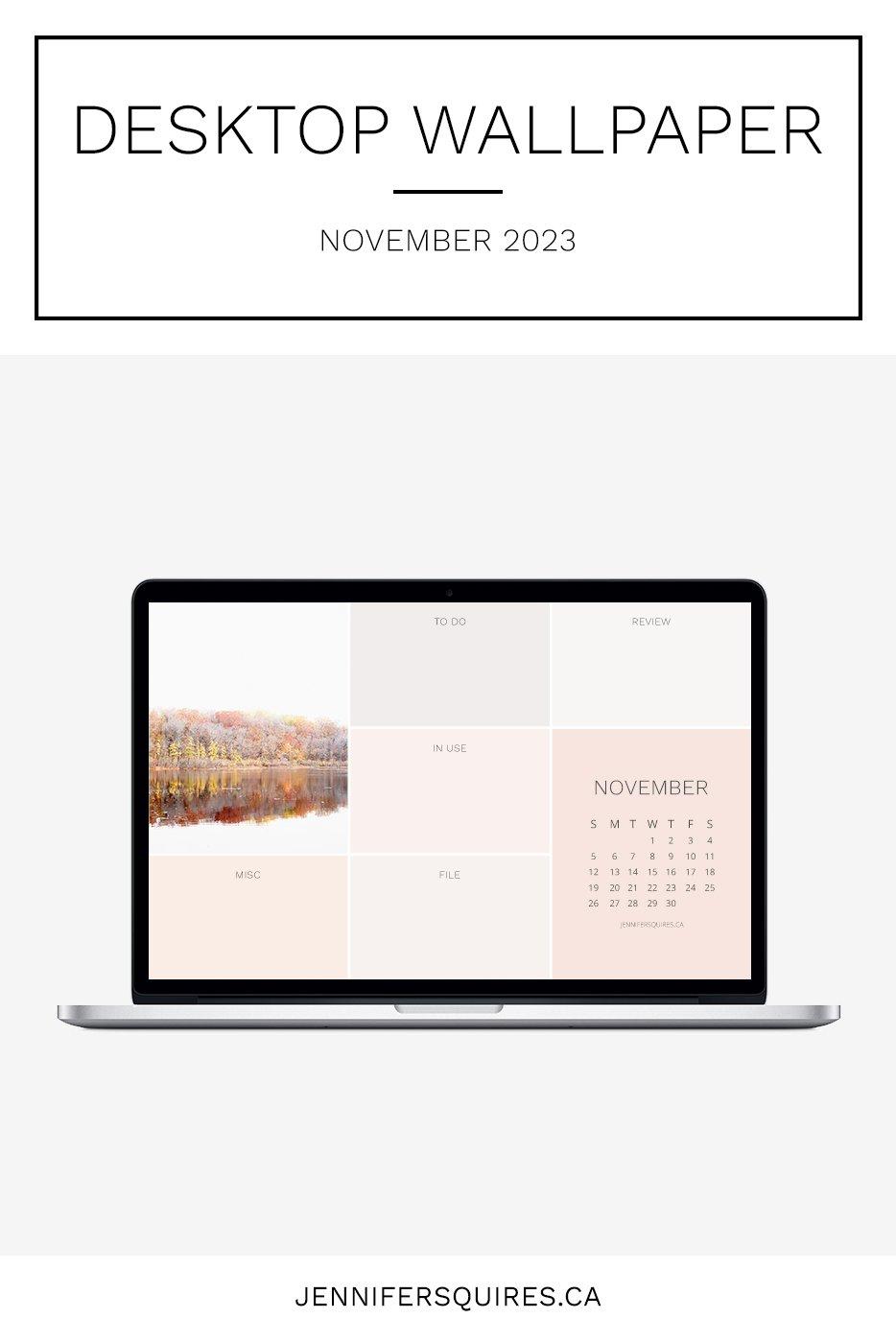 November Desktop Wallpaper Organizer Autumn Aesthetic