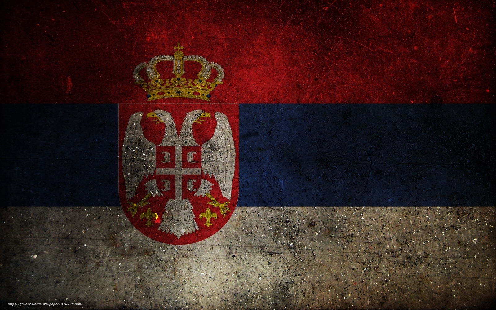 Wallpaper Flag Coat Of Arms Serbia Desktop