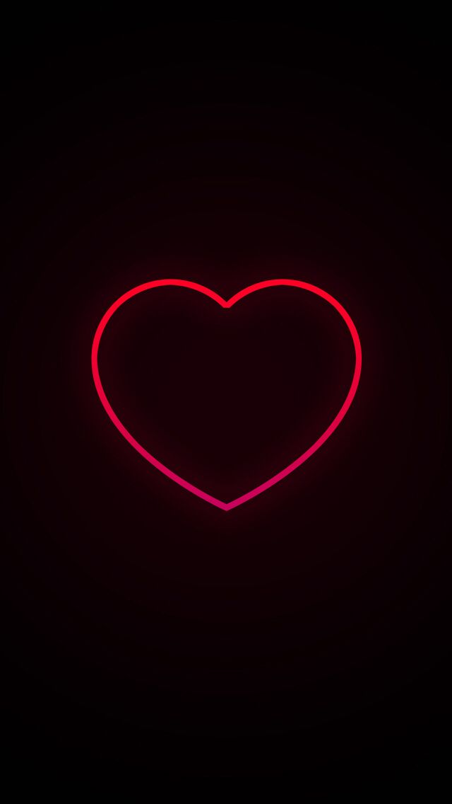 Personality Neon Red Heart Love Background Wallpaper Image For Free  Download  Pngtree