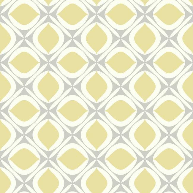 Foxy Wallpaper In Yellow And Grey Design By York Wallcoverings Burke