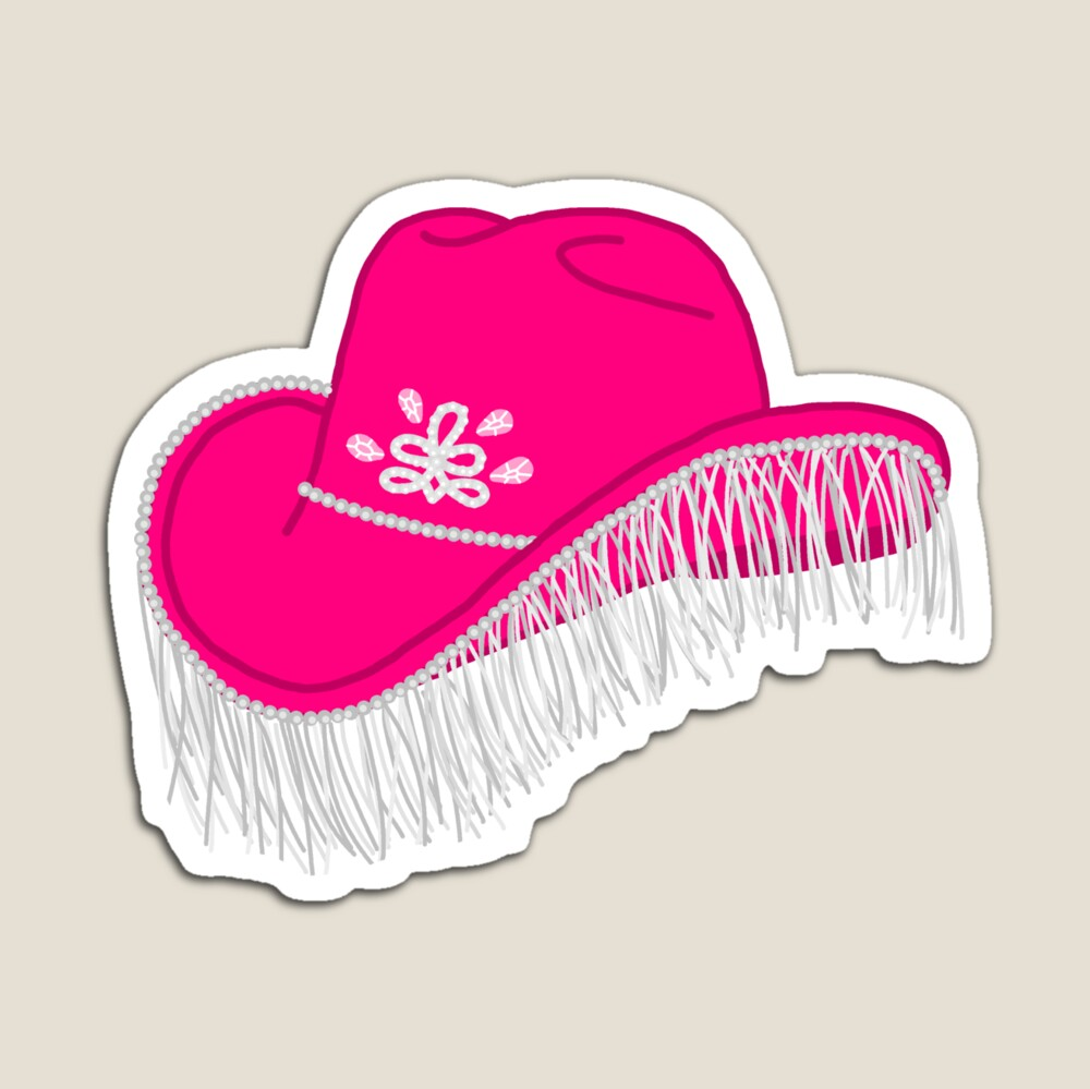 Pink Cowboy Hat by Logan Dorsey Redbubble Preppy stickers