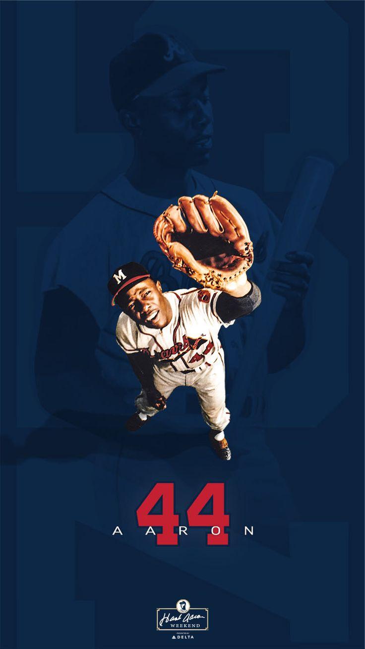 Hank Aaron iPhone Wallpaper Atlanta braves wallpaper Baseball