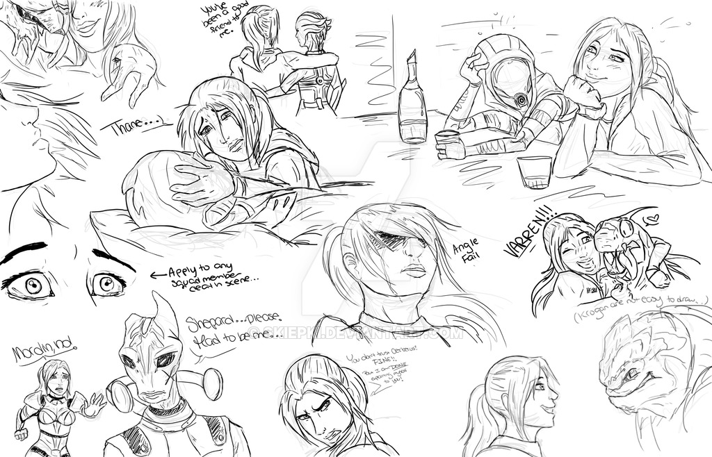 Mass Effect Sketch Dump By Skiepki